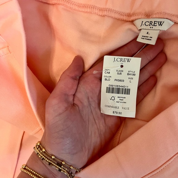 ✨👖🩷NWT | J.Crew | Pintuck Sweatpants | Pink | Size Large🩷👖✨ - Picture 5 of 5